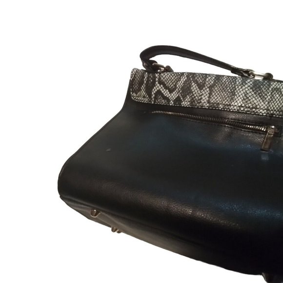 Black And White Triangle Shape Vintage Big Purce Mib1 - Picture 6 of 7